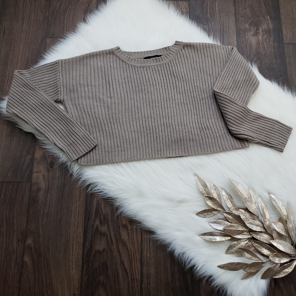 Forever 21 Ribbed Sweater-Knit Crop Top